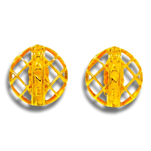 Rare Vintage CHANEL 1980’s Caged Clip on earrings - Picture 14 of 15